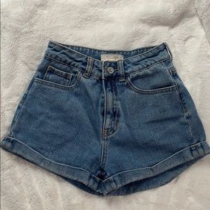 pacsun high waisted mom jean shorts